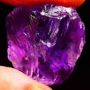 【世界の原石:アメジスト 22.75ct:7482】非加熱 ブラジル産 Natural Amethyst Rough 鉱物 宝石 標本 jewelry Brazil