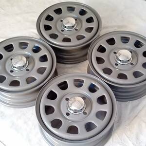 新品 デイトナ 12-4.0J＋42 4-100 グレー タイヤ付4本SET 145/80R12 80/78N TOYO OPEN COUNTRY R/T 軽トラ 軽バン(W2421-1) 送料込￥48,400