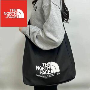 THE NORTH FACE ノースフェイス ビッグロゴ ショルダー マザーズバッグ エコバッグ トート 収納 ブラック 海外限定