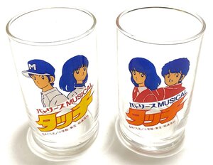 新品同様 ほぼ未使用 当時物 佐々木硝子 アサヒビール バヤリース タッチMUSICAL グラス コップ タンブラー 2個セット 2客セット