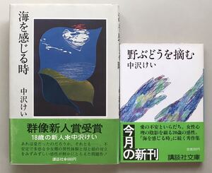 中沢けい　２作品セット　海を感じる時　野ぶどうを摘む　送料無料