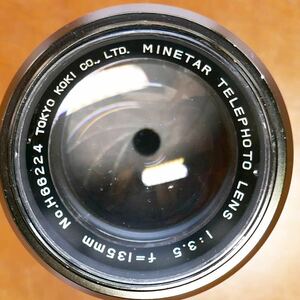 MINOLTA SRマウント用TOKYO KOKI(現トキナー)135mm/3,5、MINETARレンズ、1960年代！希少！ジャンク！