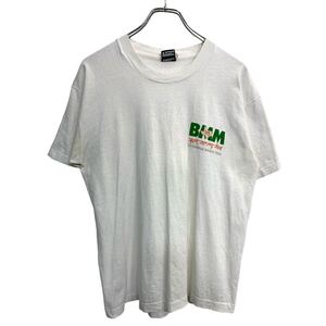 FRUIT OF THE LOOM 半袖 プリント Tシャツ L フルーツオブザルーム ホワイト シングルステッチ USA製 古着卸 アメリカ仕入 t2408-3854