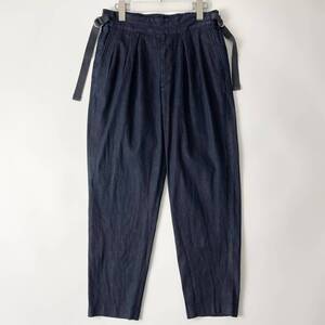 【2020ss】SAYATOMO size/1 (jc) -Hakama Denim Pants- サヤトモ ハカマ デニム パンツ 袴 ワイド テーパード プリーツ タック スラックス