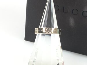 グッチ　GUCCI　アイコンリング　指輪　サイズ刻印：＃9/実寸８号　750　ホワイトゴールド　3.3g　メンズ　レディース　YAS-5727　