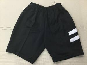 21062-S 新品【marutaka】スポーツウェア ハーフパンツ サイズ S/黒x白/体操着/運動着/男女兼用/部活/小学生/中学校/高校生/小さめサイズ