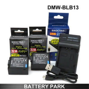 新品 Panasonic パナソニック DMW-BLB13 互換バッテリー2個と互換充電器 DE-A49A Lumix DMC-GH1 DMC-G1 DMC-GF1 DMC-G2 DMC-G10 対応