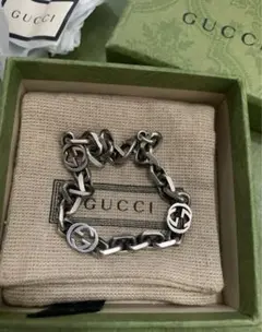 インターロッキングG シルバー ブレスレット　GUCCI  18