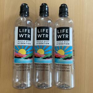 日本未発売 未使用 Life wtr ライフウォーター 700mL 3本セット 空ボトル ⑯