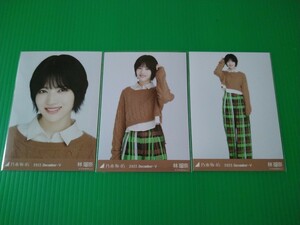 乃木坂46 【林瑠奈】 ケーブルニット 生写真 ３種コンプ 2022年 12月 December - Ⅴ ランダム webshop限定