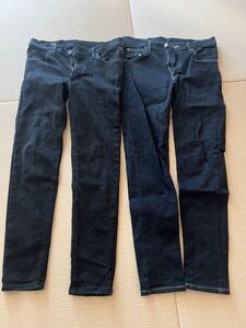 NANO universe Lee 別注stretch delux skinny BLACK and Navy Mサイズ 2本セット