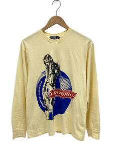 HYSTERIC GLAMOUR (ヒステリックグラマー) MOTOR GIRL 長袖Tシャツ L/S カットソー 02243CL01 S イエロー ウィメンズ/028