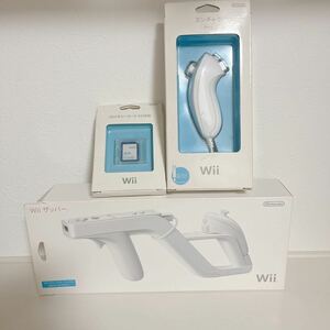 未検品 Wiiザッパー ヌンチャク SDメモリーカード 箱付き 任天堂 Nintendo wii ホワイト