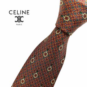 CELINE ネクタイ パターン柄 ロゴマーク セリーヌ USED 中古 m133