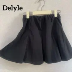 【Delyle】 レディース　ミニスカート　黒スカート　フレアスカート