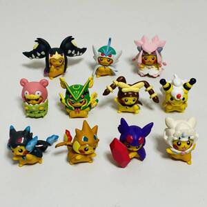 【中古品】Pokemon ポケモンセンター フィギュアコレクション メガポンチョを着たピカチュウ 11個セット メガリザードン メガレックウザ 等