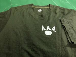 □MOUNTAIN RESEACH メリノウール100% Vネック Tシャツ #2446 BIG A.A.A. ビッグ ダークオリーブ L 美品!!!□