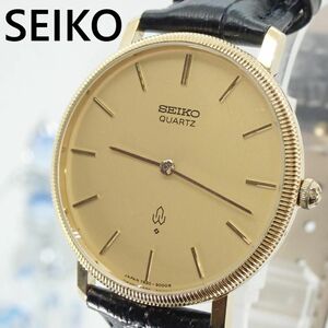 稼働品　SEIKO　腕時計　SGP　新品電池　メンズ　クォーツ　ゴールド