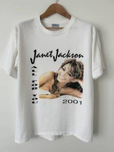 ●JANET JACKSON ジャネットジャクソン　ALL FOR YOU 2001 Tシャツ ●ビンテージ 古着 アメリカ製　USA ●Lサイズ シングル レア 当時物