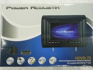 ■USA Audio■パワーアコースティックPower Acoustik HDVD-73GRDK 7インチヘッドレストDVD●保証付●税込