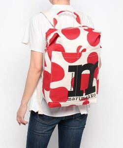 新品 マリメッコ Marimekko リュックサック プッロポスティ Backpack コットン/レッド