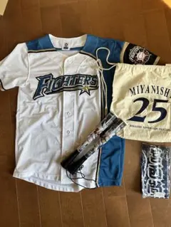 北海道日本ハムファイターズ 25 宮西尚生 ユニフォームM応援グッズ まとめ売り