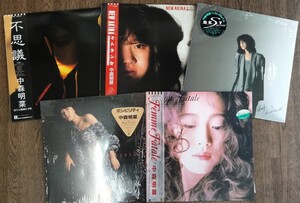 中森明菜. LP 5枚、Femme Fatale. BEST. 不思議. 他、レンタル品あり