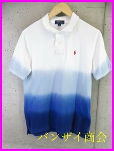 【送料300円可】5160s7◆良品◆キッズサイズ◆Ralph Lauren ラルフローレン グラデーションカラー 半袖ポロシャツ L(14-16)◆ジャケット