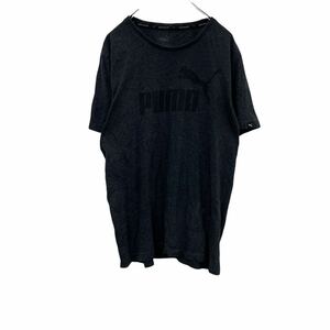 PUMA 半袖Tシャツ S～ ブラック プーマ スポーツ ロゴ ワンポイント プリント 古着卸 アメリカ仕入 t2202-3524