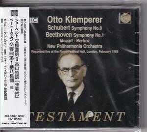クレンペラー/ニュー・フィルハーモニア管(1968年LIVE) シューベルト:未完成他 2CD TESTAMENT