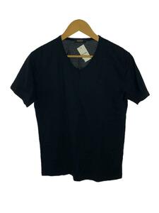 BURBERRY BLACK LABEL◆Tシャツ/3/コットン/BLK/D1P09-352-09/Vネック/ワンポイントロゴ/