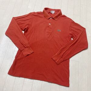 3621☆ LACOSTE ラコステ 長袖ポロシャツ カットソー カジュアル ゴルフ テニス メンズ 2 テラコッタ