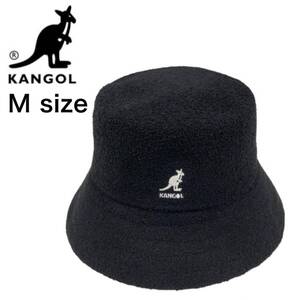 ☆正規品新品☆KANGOL BERMUDA BUCKET カンゴール バケットハット バケハ K3050ST パイル生地 ブラック Mサイズ 刺繍ロゴ オールシーズン