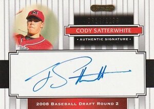 2008 RAZOR DRAFT Cody Satterwhite RC Auto #/1199 元阪神タイガース 来日外国人 コーディ・サッターホワイト直筆サインカード