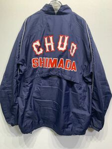 中央大学　バスケ部　上着　紺/ネイビー　赤／レッド 　Champion／チャンピオン　バスケ部　XXL　 スクール　指定　体操着　運動G778