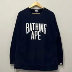 A BATHING APE カレッジ ロゴ プリント スウェット シャツ