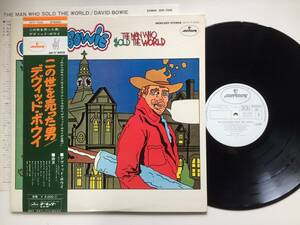 ◇DABID BOWIE, THE MAN WHO SOLD THE WORLD, CARTOON SLEEVE, PROMO WHITE LABEL, SFX-7345, w/OBI