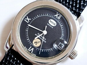 MAHARA MHR マハラ GENEVE AUTOMATIC 紳士用高級機械式腕時計 自動巻 黒文字盤 デイト有り