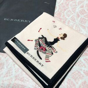 【希少】新品/BURBERRY/女の子/ハンカチ/正規品/綿100%/未使用/即決/匿名発送/バーバリー/ノバチェック/女性/ピンク/ラインストーン/