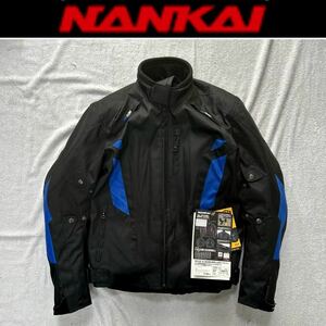 NANKAI SDW-8128 BLACK/BLUE Lサイズ 南海 ナンカイ オールシーズン対応 ライディングジャケット ハードプロテクター装備 防風 A60108-16