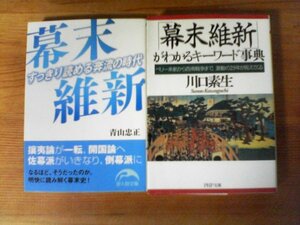 A21　文庫2冊　幕末維新がわかるキーワード事典　川口素生・幕末維新すっきり読める奔流の時代　青山忠正　