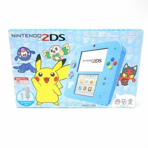 055 Nintendo ニンテンドー 2DS ポケットモンスター サン・ムーン ライトブルー　※中古