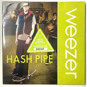 未使用新品 LIMITED *7“ EPレコード WEEZER HUSH PIPE Green Vinyl Numbered UK 2001 ORIGINAL Geffen Records 4975677 LICCA*RECORDS 084