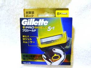 ※◆【未開封】ジレット プロシールド 替刃8コ入 Wジェルスムーサー付 Gillette PROSHIELD 5+1◆ 送料180円～ 