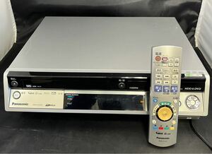 【通電のみのジャンク品】Panasonic パナソニック VHS/HDD/DVD/VHS レコーダー DMR-EX200V リモコン付き　