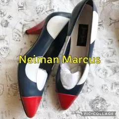 Neiman Marcus トリコロール ミニーちゃん風パンプス 8M