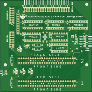 MSXを作ろう(3)-KZ80シリーズMSX カートリッジスロットボード(KZ80-MSXCTRG) 専用プリント基板