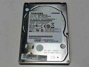 【ジャンク】東芝 1TB(1000GB) HDD 2.5インチ 9.5mm厚 CrystalDiskInfo注意判定【CI1T】