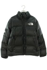 シュプリーム ノースフェイス ブレスレット Leather Nuptse Jacket サイズ:M オールレザーヌプシダウンダウンジャケット 中古 HJ12