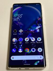 ジャンク SoftBank A101SH SHARP AQUOS R6 ホワイト 現状 操作OK　スマホ本体 Y54